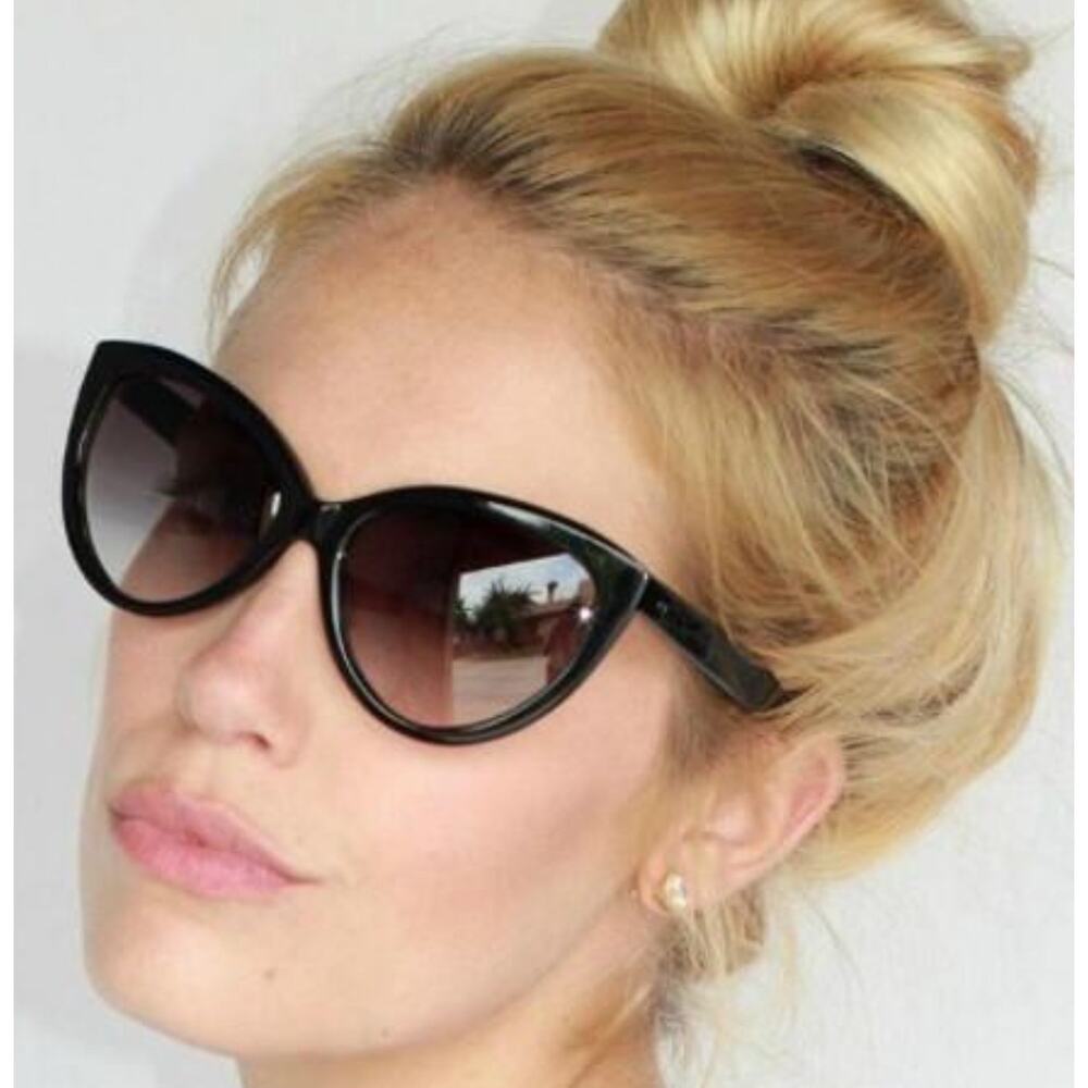 DITA Eclipse Classic Black Cat Eye Sunglasses Gradient Non-Polarized 100% UV